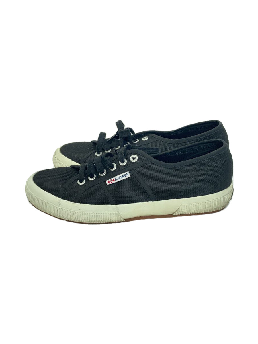 【中古】SUPERGA◆ローカットスニーカー/US8/BLK/キャンバス【シューズ】