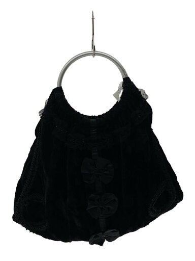 【中古】COMME des GARCONS◆リボン/装飾/ショルダーバッグ/レーヨン/ブラック/gp-k202【バッグ】 【中古】COMME des GARCONS◆リボン/装飾/ショルダーバッグ/レーヨン/ブラック/gp-k202【バッグ】