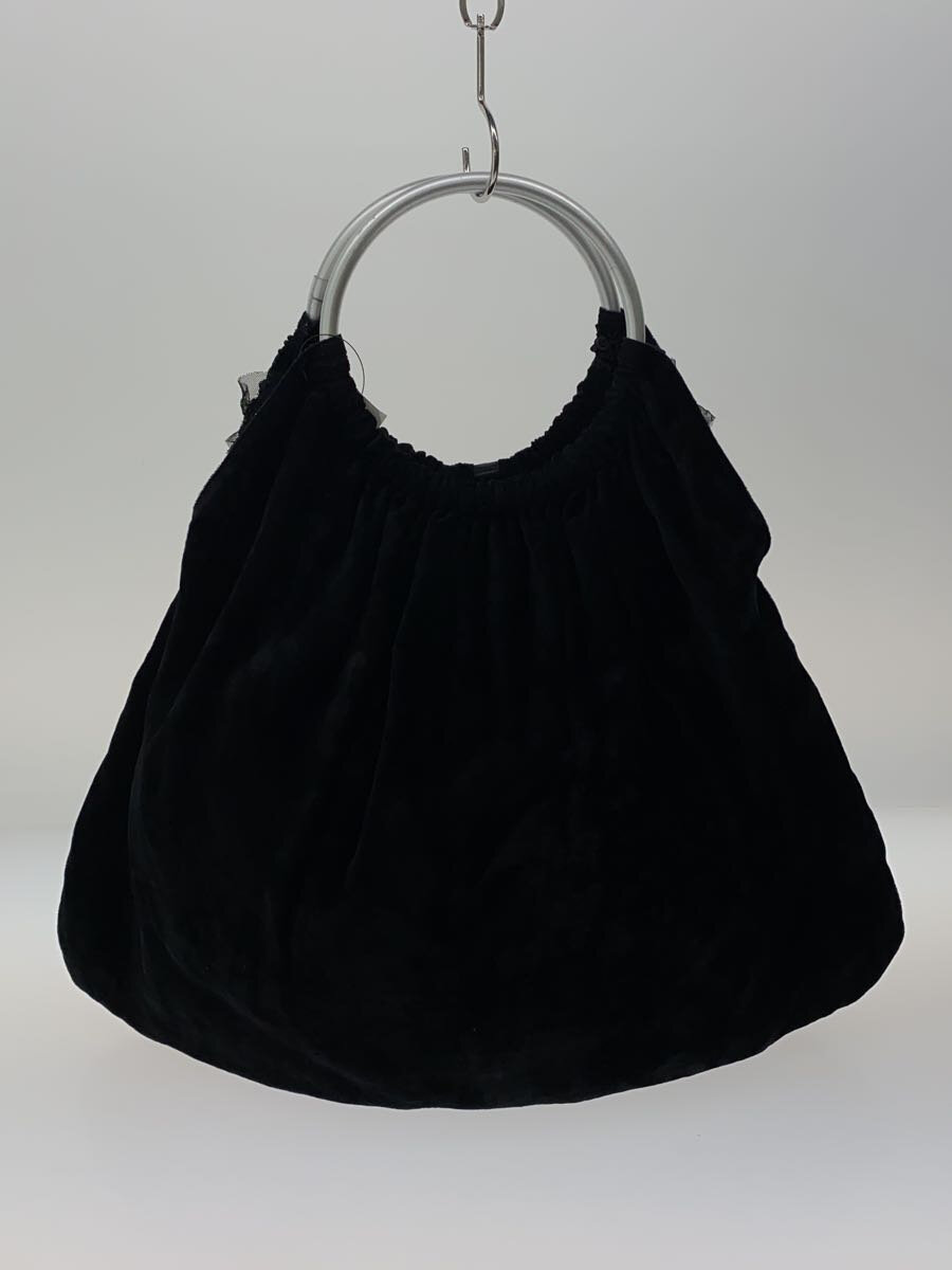 【中古】COMME des GARCONS◆リボン/装飾/ショルダーバッグ/レーヨン/ブラック/gp-k202【バッグ】