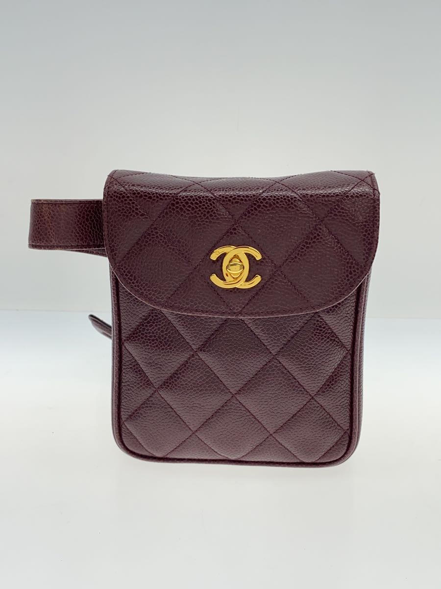 【中古】CHANEL◆ウエストバッグ/レザー/BRD【バッグ】