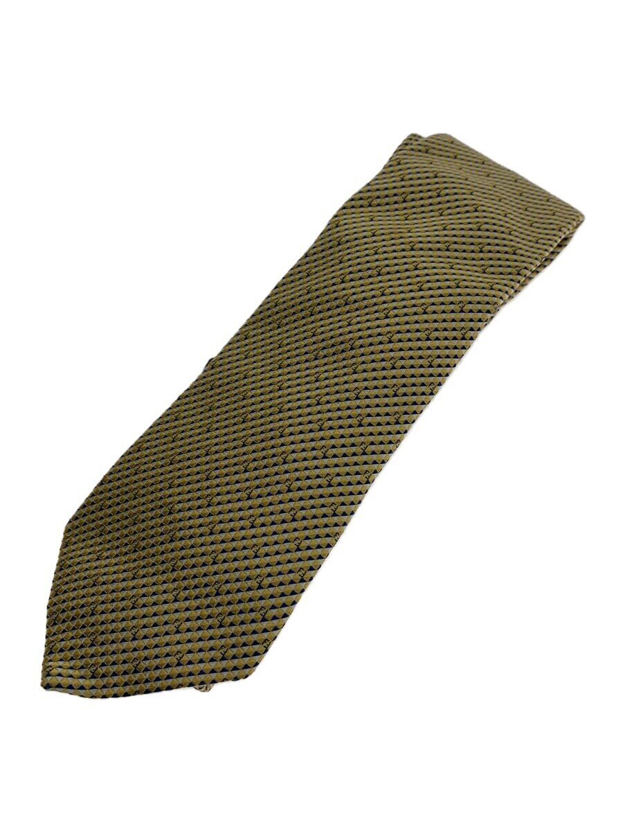 FENDI - 【中古】FENDI◆ネクタイ/シルク/YLW/総柄/メンズ【服飾雑貨他】