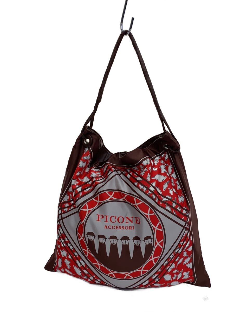 【中古】PICONE◆バッグ/--/RED/総柄【バッグ】