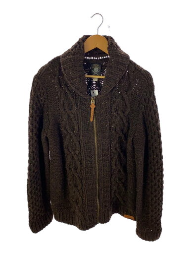 【中古】DIESEL◆ニット・セーター(厚手)/L/ウール/BRW/TALONジップ【メンズウェア】 【中古】DIESEL◆ニット・セーター(厚手)/L/ウール/BRW/TALONジップ【メンズウェア】
