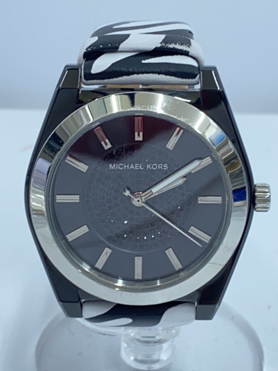 Other - 【中古】MICHAEL KORS◆クォーツ腕時計/アナログ/ラバー/SLV/WHT/MK-2856【服飾雑貨他】