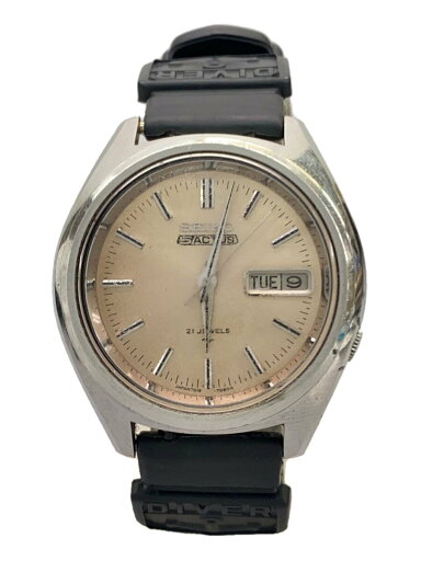 【中古】SEIKO◆自動巻腕時計/アナログ/ラバー/BEG【服飾雑貨他】 【中古】SEIKO◆自動巻腕時計/アナログ/ラバー/BEG【服飾雑貨他】