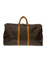 【中古】LOUIS VUITTON◆キーポル55_モノグラム・キャンバス/PVC/BRW【バッグ】