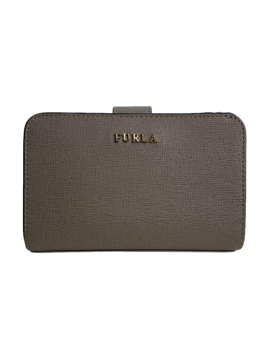 【中古】FURLA◆2つ折り財布/ベージ