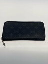 【中古】LOUIS VUITTON◆ジッピー・ウォレット・ヴェルティカル_モノグラム・エクリプス_BLK/PVC/BLK/総柄/メンズ【服飾雑貨他】