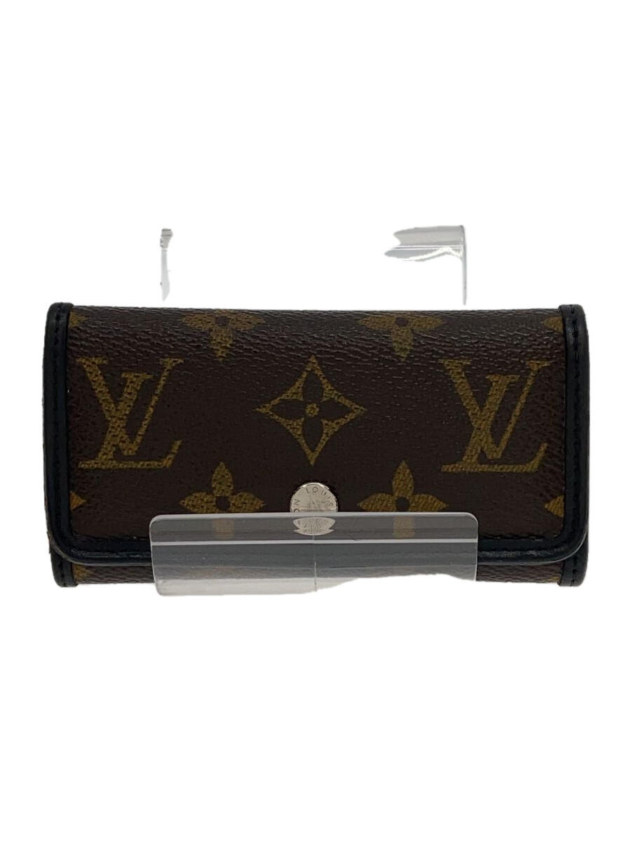 【中古】LOUIS VUITTON◆ミュルティクレ6_モノグラム・マカサー_BRW/PVC/BRW/総柄/メンズ【服飾雑貨他】