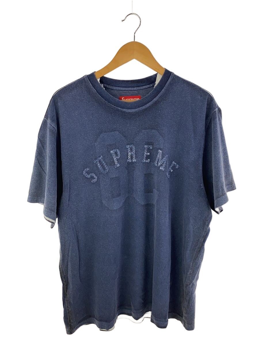 Supreme◆24FW/Over Print Small Box S/S /Tシャツ/L/コットン/NVY/? NULL ?