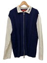 【中古】BoTT◆×TTTMSW/23AW/Zip Up Polo/XL/コットン/ネイビー/BOTTT-2023PW-KT01【メンズウェア】(4)