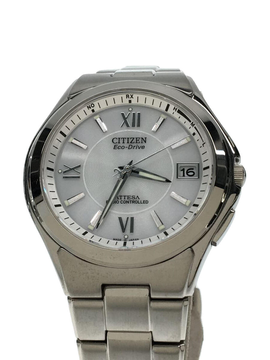 【中古】CITIZEN◆ソーラー腕時計/アナログ/ステンレス/WHT/SLV/SS/ATD53-2842//【服飾雑貨他】