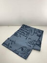 【中古】BERLUTI◆カリグラフィーマフラー/ウール/NVY/総柄/メンズ【服飾雑貨他】
