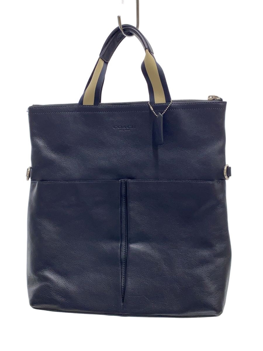 極美品！COACH コーチ レザー2wayトートバック F54759 ネイビー 楽天