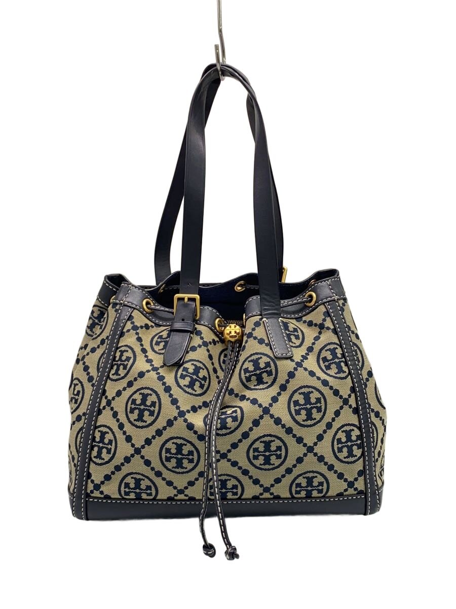 【中古】TORY BURCH◆トートバッグ/キャンバス/NVY/総柄【バッグ】