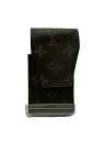 【中古】LOUIS VUITTON◆エテュイ・シガレット_モノグラム・キャンバス/PVC/ブラウン/モノグラム/メンズ【服飾雑貨他】