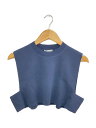 【中古】HYKE◆22SS/CREW NECK CROP TOP/ニットベスト(薄手)/FREE/シルク/ネイビー/ハイク//【レディースウェア】