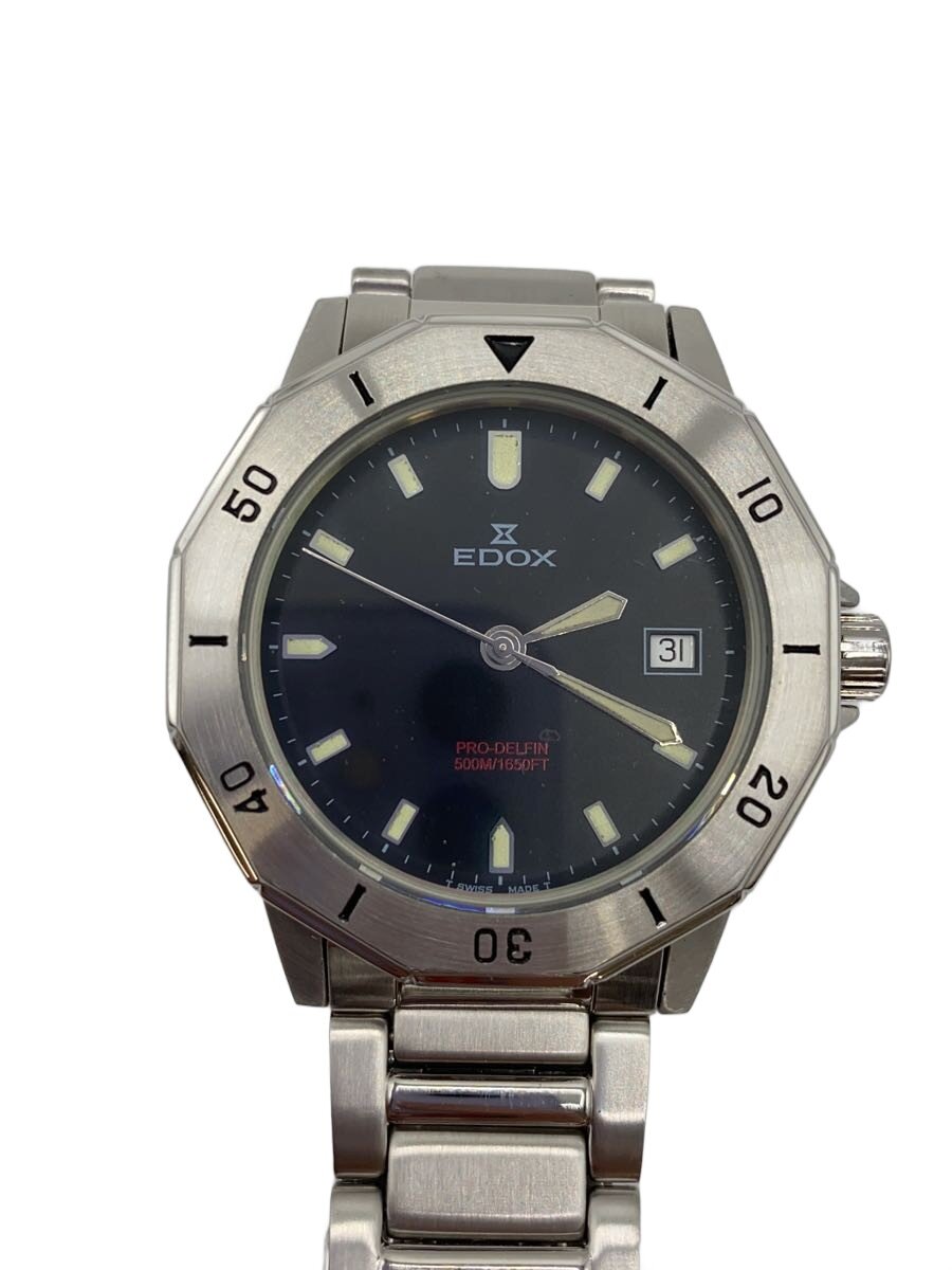 【ブランド】EDOX 【ブランドカナ】エドックス 【型番】 【程度】B 【サイズ】 【メインカラー】ブラック 【素材・生地】ステンレス 【キーワード】　　　/ 2025/11/10 セカンドストリート豊明店【1976】【中古】EDOX◆クォーツ腕時計/アナログ/ステンレス ブランド EDOX 型番 カラー ブラック 柄 素材・生地 ステンレス>色・素材について サイズ >サイズ表示について 実寸（cm） 【腕時計】 ケース縦：4cm / ケース横：4.3cm / 文字盤縦：3cm / 文字盤横：3cm / ケースの厚さ：1cm / バンド幅：2cm / 手首周り：17cm 【その他】 その他サイズ：/ 商品は　セカンドストリート豊明店の店頭にて販売しております。商品に関するお問合わせは、お電話(TEL:0562-91-4133)にて、問合わせ番号：2319155427821をお伝えください。 配送方法やお支払い方法に関するお問い合わせは、サポートセンターまでご連絡をお願いします。 ※お電話の対応は営業時間内のみとなります。お問い合わせフォームでお問い合わせの際はご注文番号をご記入下さい