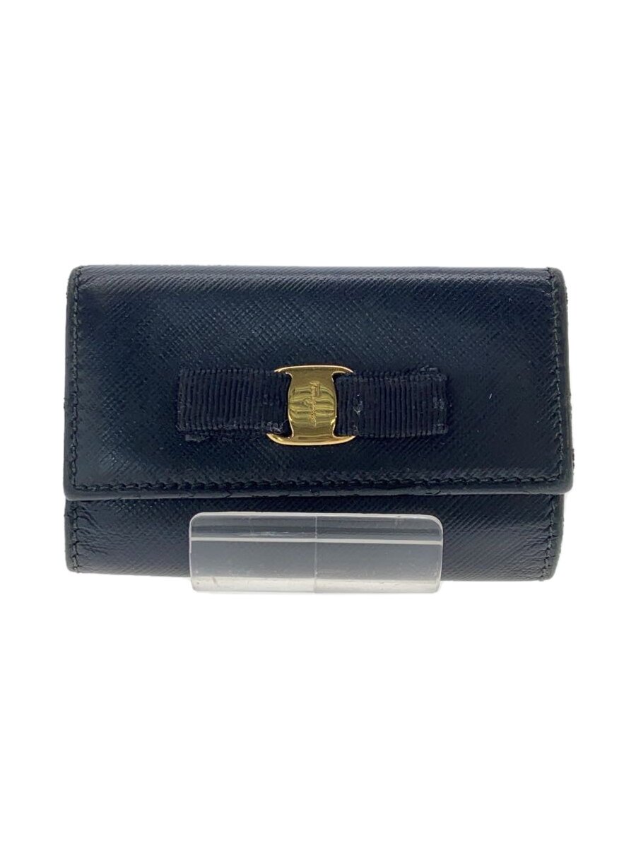 【中古】Salvatore Ferragamo◆キーケース/レザー/BLK/レディース//【服飾雑貨他】