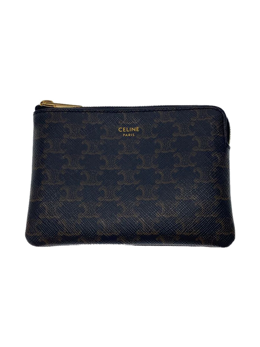 【中古】CELINE◆コインケース/PVC/BRW/総柄/メンズ【服飾雑貨他】