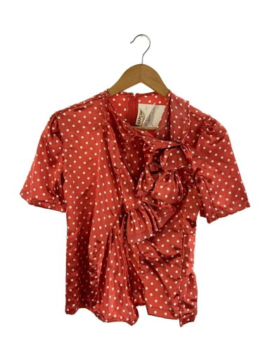 【中古】COMME des GARCONS◆00s/AD2005/半袖ブラウス/S/ポリエステル/RED/ドット/GP-B026【レディースウェア】 【中古】COMME des GARCONS◆00s/AD2005/半袖ブラウス/S/ポリエステル/RED/ドット/GP-B026【レディースウェア】