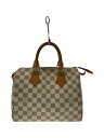 【中古】LOUIS VUITTON◆スピーディ25_ダミエ・アズール_WHT/PVC/WHT/青サビ【バッグ】