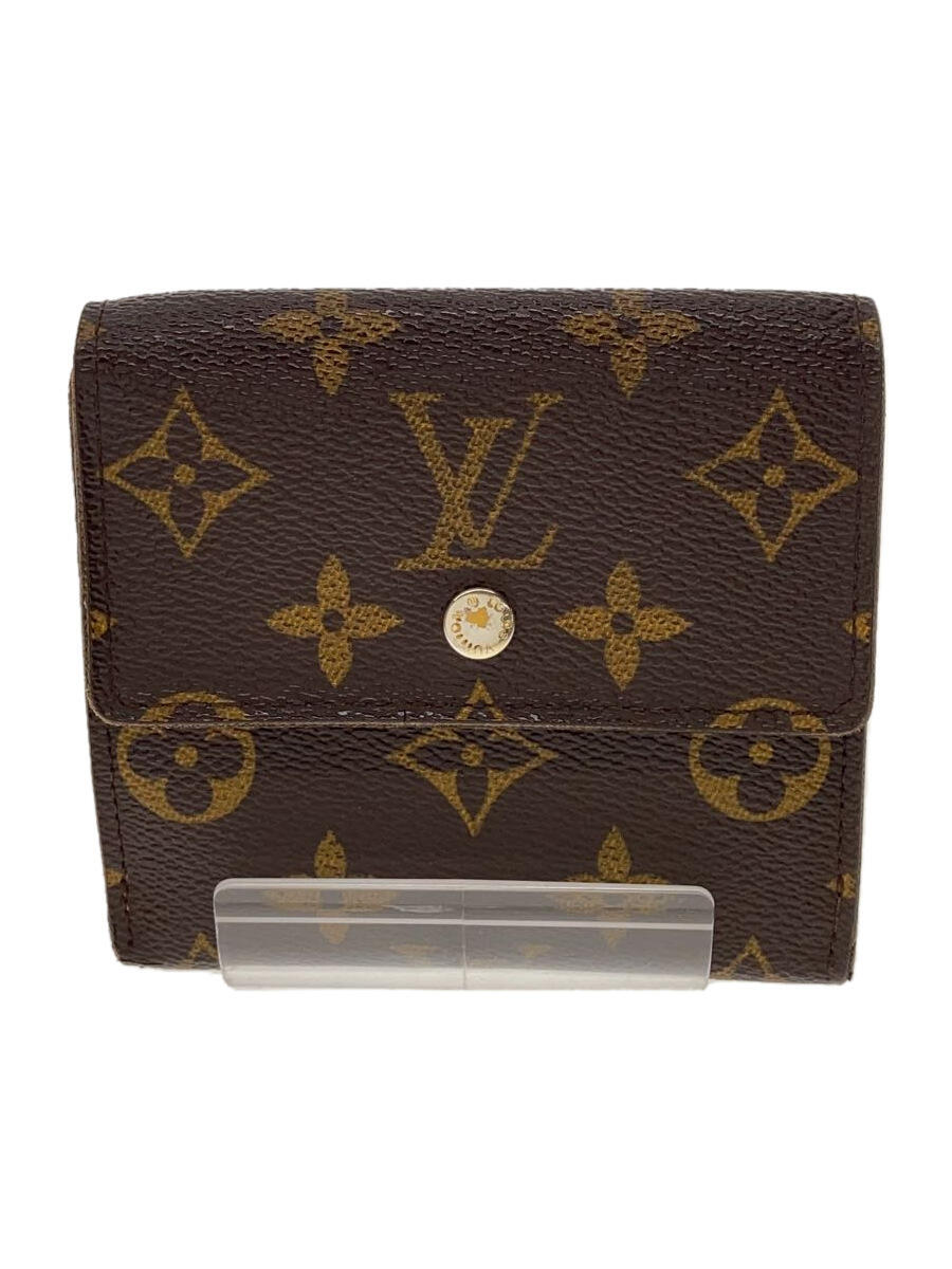 LOUIS VUITTON◆ルイヴィトン/M61654/ポルト・フォイユ・エリーズ/モノグラム・キャンバス/ブラウン