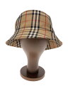 【中古】BURBERRY LONDON◆バケットハット/XL/コットン/BEG/チェック/メンズ//【服飾雑貨他】