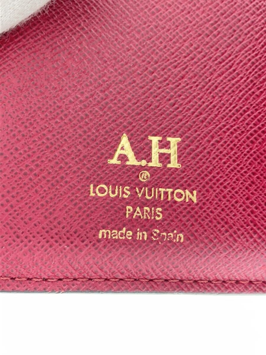 【中古】LOUIS VUITTON◆ポルト・フォイユ・アリアンヌ_モノグラム・キャンバス_BRW_フューシャ/PVC/BRW/総柄/レディース【服飾雑貨他】
