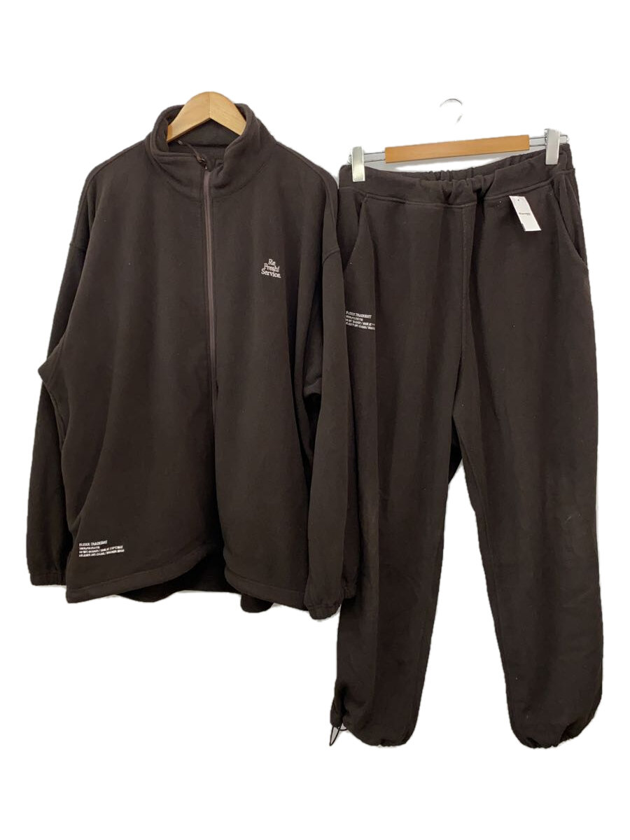 【中古】FreshService◆FLEECE TRACK SUIT/セットアップ/L/ポリエステル/BRW【メンズウェア】