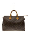 【中古】LOUIS VUITTON◆1)スピーディ35_モノグラム・キャンバス_BRW/PVC/BRW【バッグ】