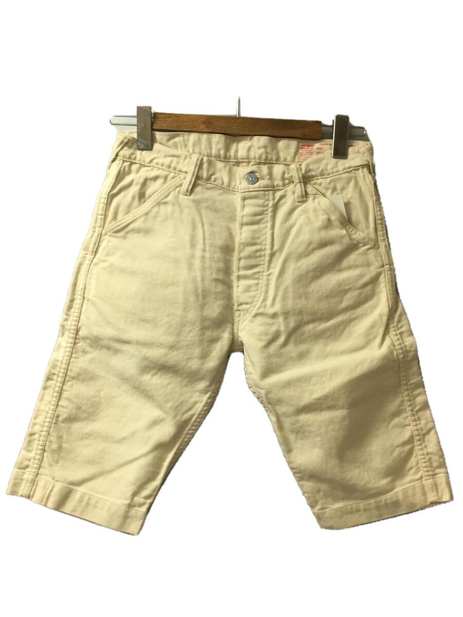 【中古】EVISU◆ホワイトデニムショートパンツ/ショートパンツ/34/コットン/WHT/無地/7550【メンズウェア】