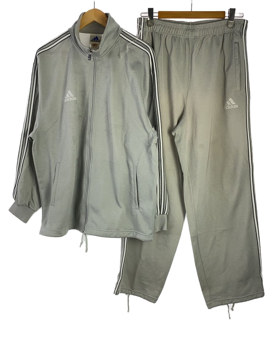 【中古】adidas◆セットアップ/--/ポリエステル/GRY/JD2001【メンズウェア】