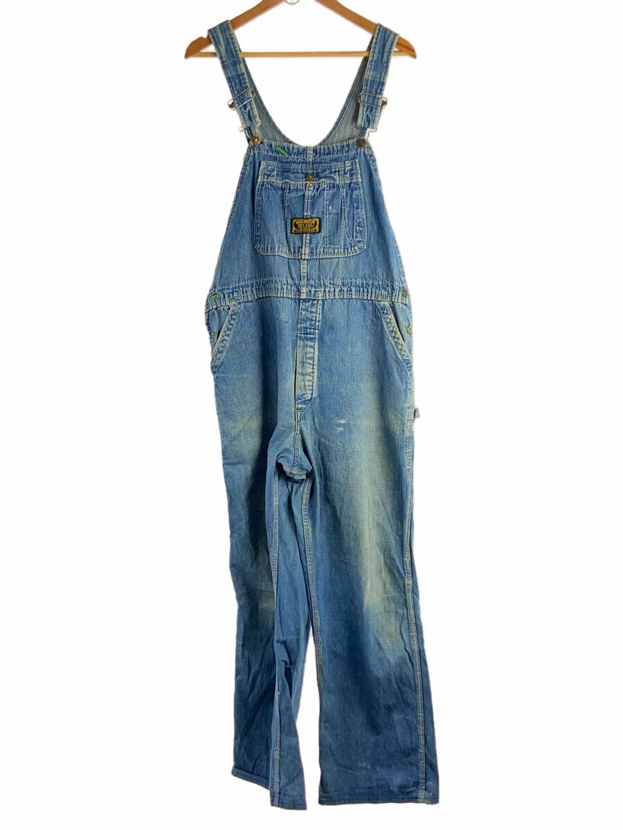 【中古】WASHINGTON DEE CEE◆オーバーオール/--/--/BLU/無地【メンズウェア】