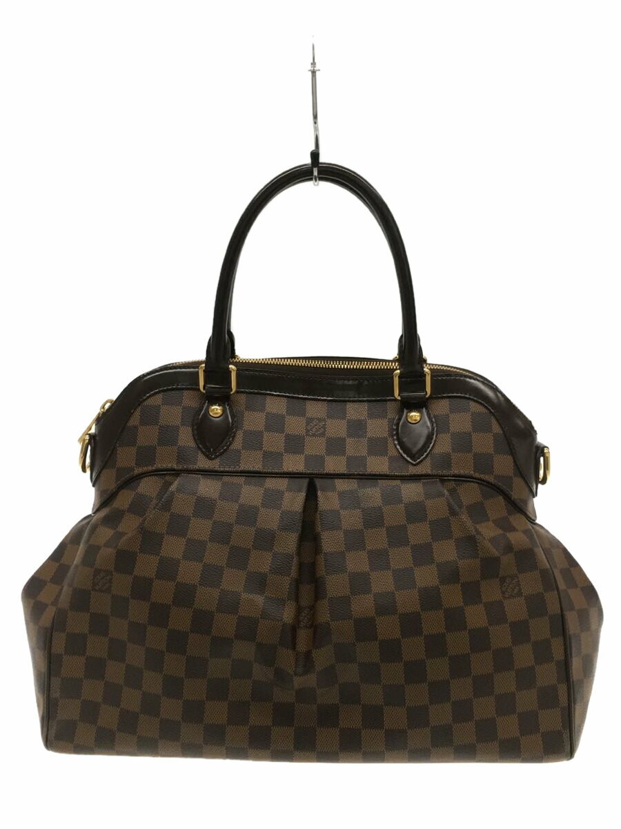 【中古】LOUIS VUITTON◆トレヴィPM_ダミエ・エベヌ_BRW/PVC/ブラウン//【バッグ】