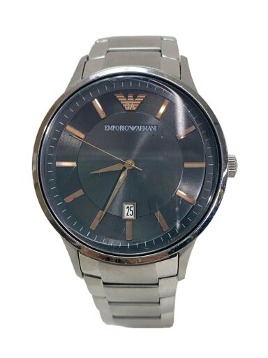 【中古】EMPORIO ARMANI◆腕時計/アナログ/ステンレス/GRY/SLV/AR-11179【服飾雑貨他】 【中古】EMPORIO ARMANI◆腕時計/アナログ/ステンレス/GRY/SLV/AR-11179【服飾雑貨他】