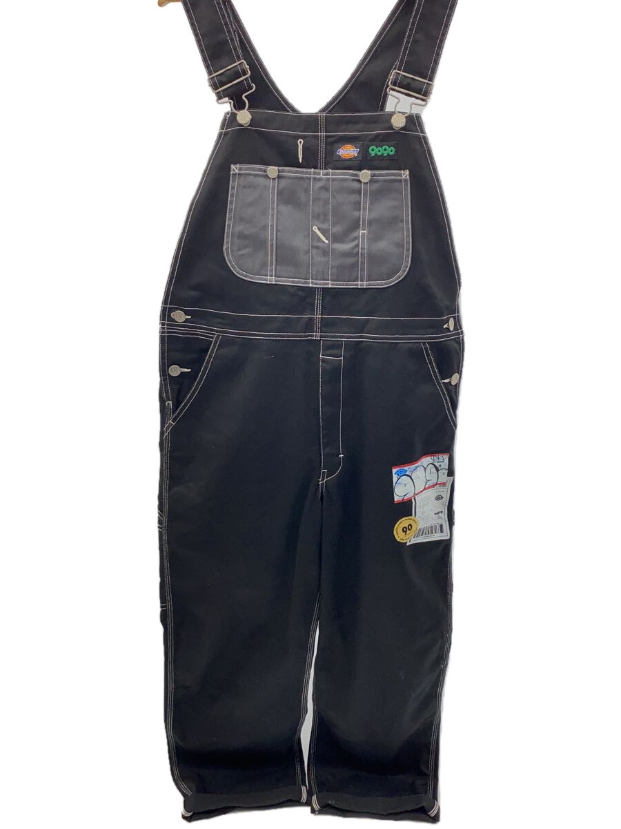 【中古】DICKIES◆オーバーオール/L/ポリエステル/BLK/NN1036【メンズウェア】