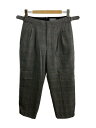 【中古】MARGARET HOWELL◆24SS/OVERCHECK WOOL/ボトム/3/ウール/GRY/グレンCK【レディースウェア】