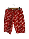 【中古】ERL◆ショートパンツ/S/コットン/RED/総柄/ERL08【メンズウェア】(4)