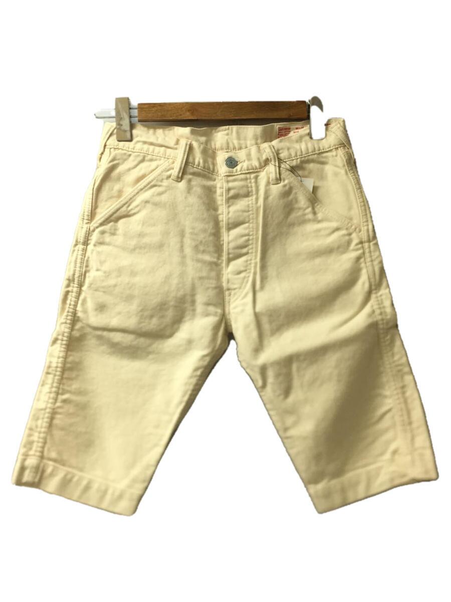 【中古】EVISU◆ホワイトデニムショートパンツ/ショートパンツ/32/コットン/WHT/無地/7550【メンズウェア】