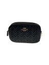 【中古】COACH◆キルティング/コンバーチブルベルトバッグ/ウエストバッグ/レザー/BLK/F73384【バッグ】