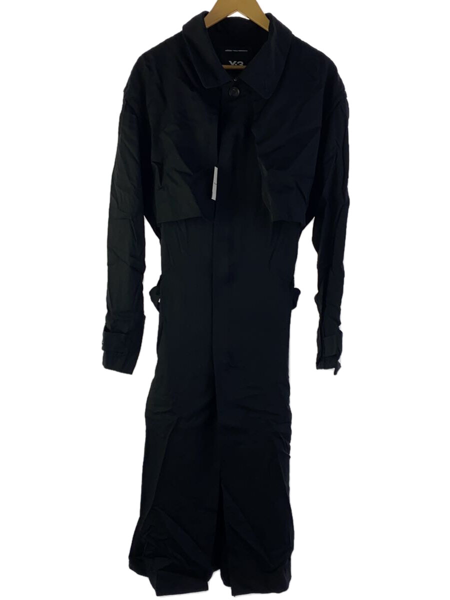 【中古】Y-3◆RAYON TWILL COAT/M/レーヨン/BLK/JD1481【メンズウェア】