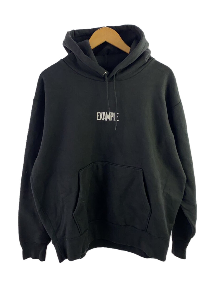 EXAMPLE◆パーカー/XL/コットン/BLK/プリント