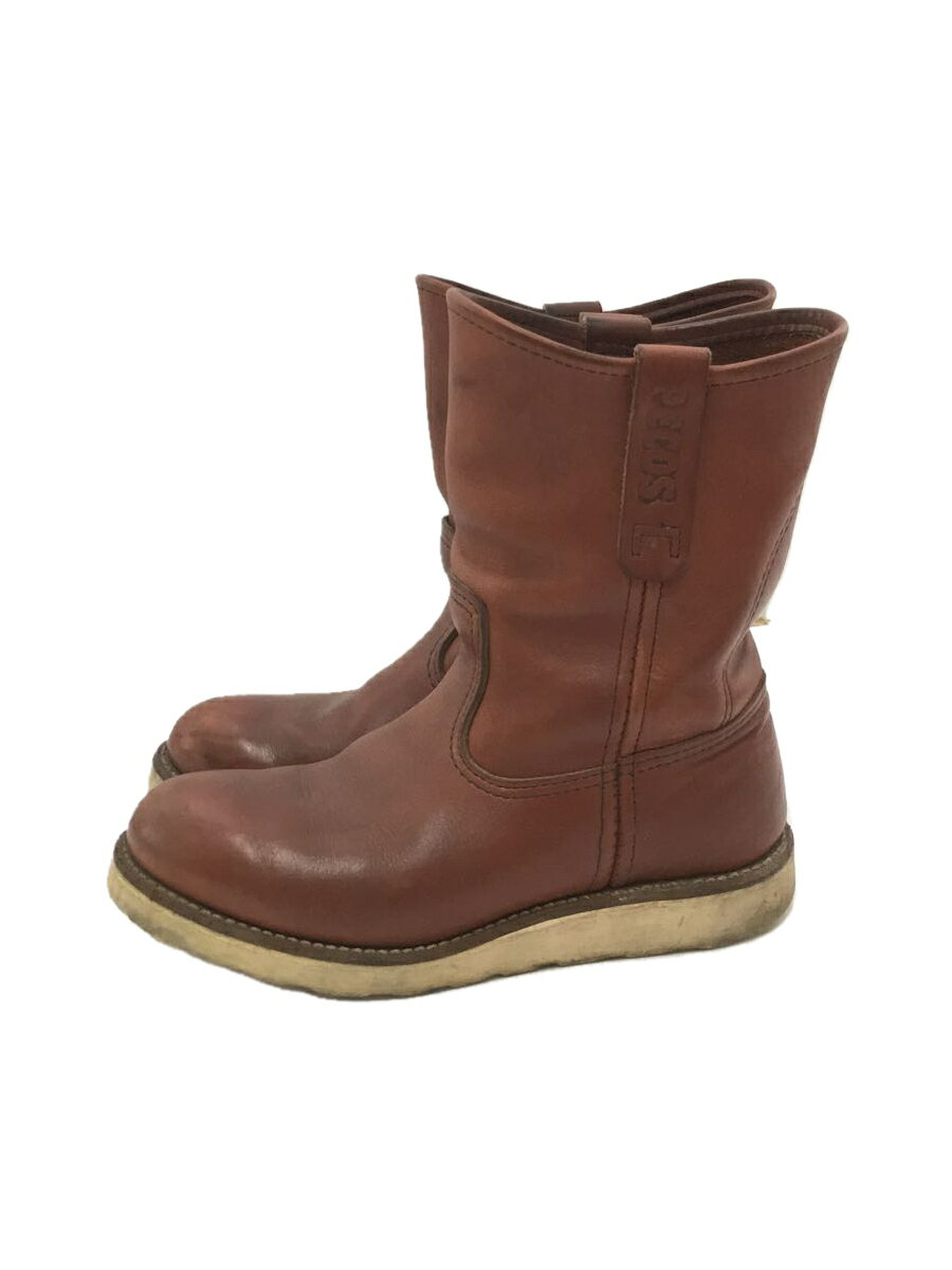 【中古】RED WING◆RED WING/レッドウィング/ペコスブーツ/US5/ブラウン/レザー/8866【シューズ】