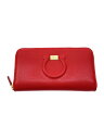 【中古】Salvatore Ferragamo◆ガンチーニロングウォレット/長財布/--/RED/レディース/JL-72C843/箱付属【服飾雑貨他】
