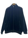 【中古】CALEE◆×ATTOO STUDIO YAMADA/ジャージ/L/コットン/BLK/TVELOUR TRACK JACKET【メンズウェア】