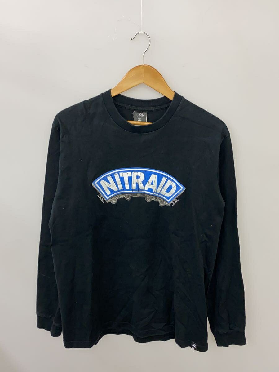 【中古】Nitraid◆長袖Tシャツ/L/コットン/BLK【メンズウェア】