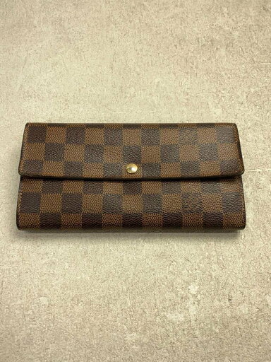 【中古】LOUIS VUITTON◆1)ポルト・フォイユ・サラ_ダミエ・エベヌ_BRW/PVC/BRW/メンズ【服飾雑貨他】 【中古】LOUIS VUITTON◆1)ポルト・フォイユ・サラ_ダミエ・エベヌ_BRW/PVC/BRW/メンズ【服飾雑貨他】