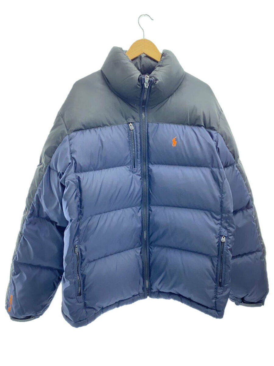 【中古】POLO RALPH LAUREN◆ダウンジャケット/XL/ポリエステル/NVY/710585150002【メンズウェア】