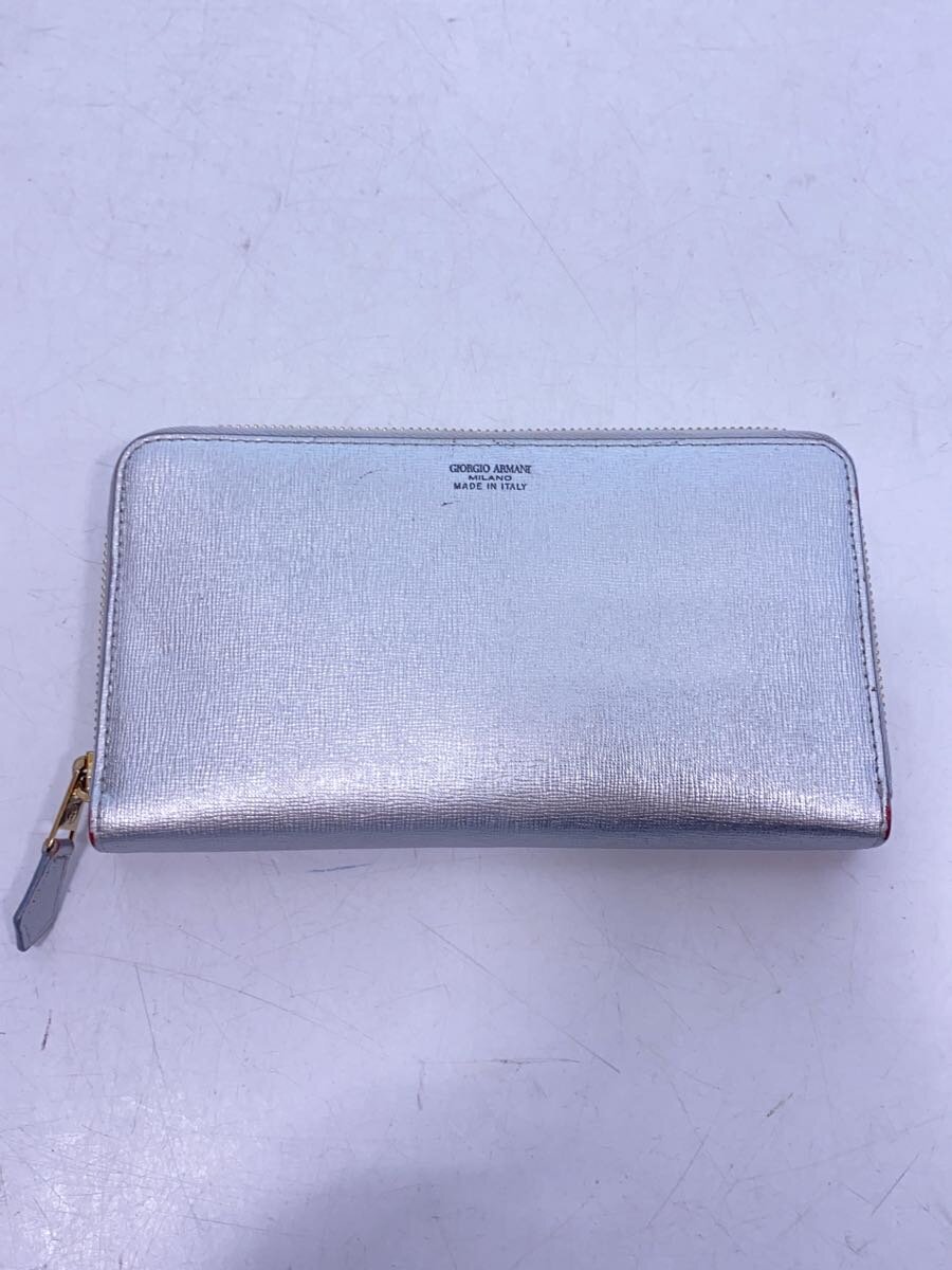 【中古】GIORGIO ARMANI◆長財布/--/SLV/レディース【服飾雑貨他】